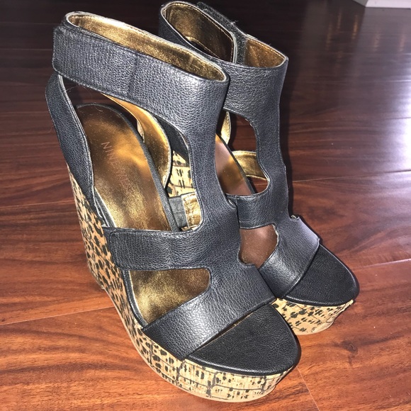 Sandales à Talons Hauts Nine West – Cuir, Imprimé Animal, Pointure 8.5 US – NEUF Sans Boîte